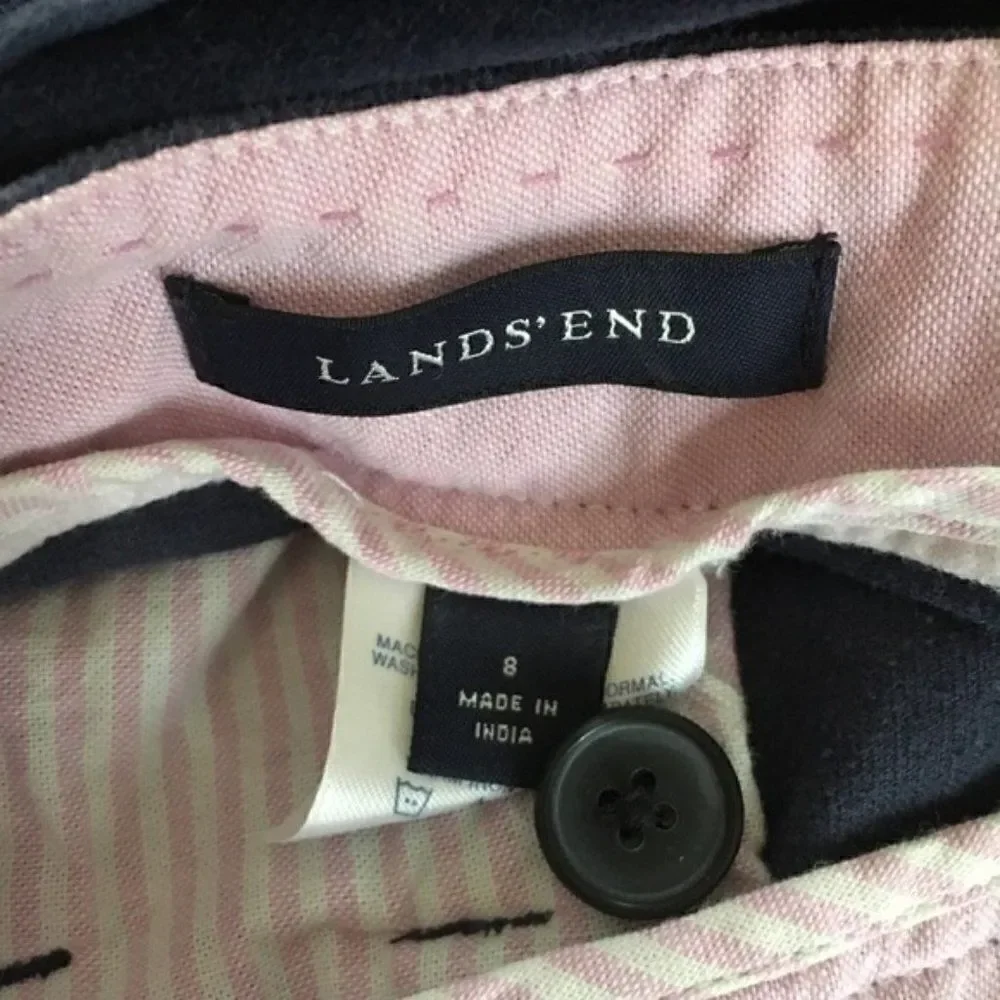 Lands’ End Velvet Pants-Navy Blue size 8
